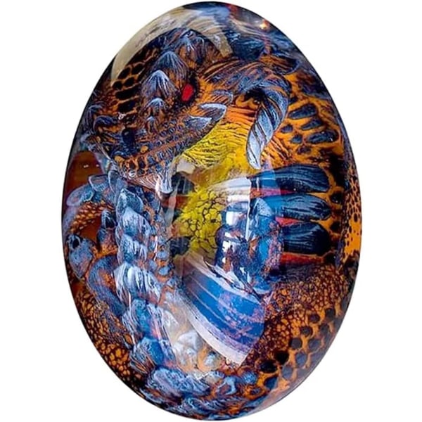 Lava Dragon Egg Fire Pocket Dragon, Lysende Drøm Krystal Transp