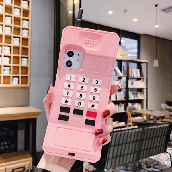 3D silikoneetui kompatibel med iPhone 13, retro klassisk kreativ