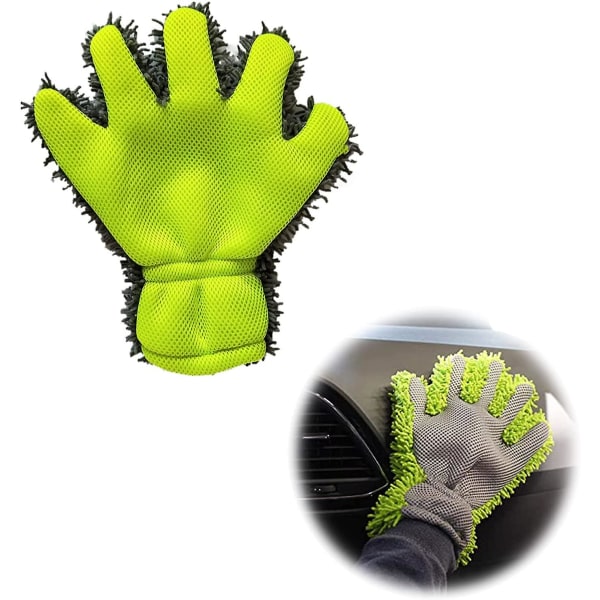 Chenille Car Wash Gloves Microfiber Chenilla Car Wash Mitt Cleani