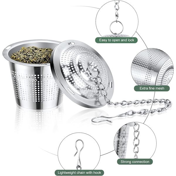 Te-filter, rostfria infuser i rostfritt stål