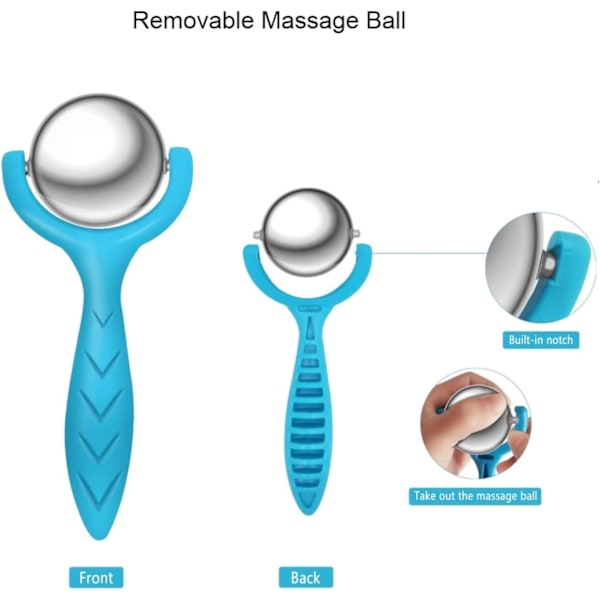 Kold Massage Roller Ball med Håndtag, Fitness Ice Roller Ball Col