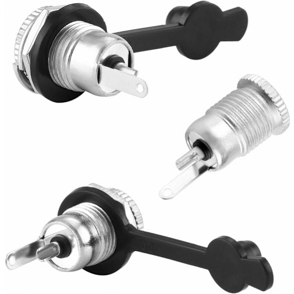 10 stk. hun-jack-stikadapter, 5,5 x 2,1 mm, med støvtæt hætte, til bærbar computer/lyd/video/telefon/CCTV og andet elektronisk udstyr
