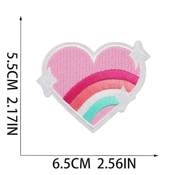 15 stk Rose Tema Broderte Klær Patch, Kjærlighet Patch, Datamaskin Em