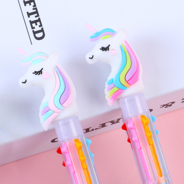 12 Multicolor Kuglepen Retractable Gel Pen Unicorn Shuttle P