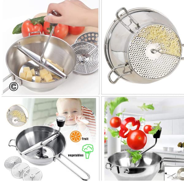 Good Grips – Grøntsagsmølle – Kartoffelmoser i rustfrit stål – Gra