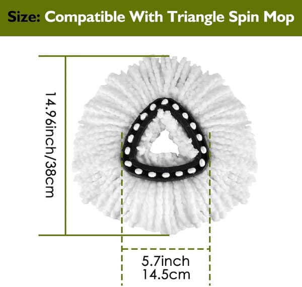 4-pack EasyWring Swivel Mop Refills - Qulable Mop Replacement Hea