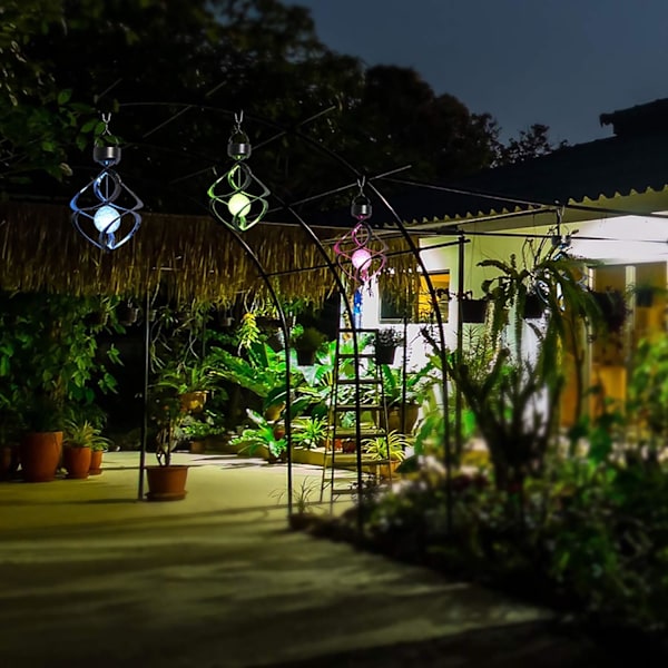 Solcellslampa, trädgårdsdekoration lampa solkristallkula lampa glitter