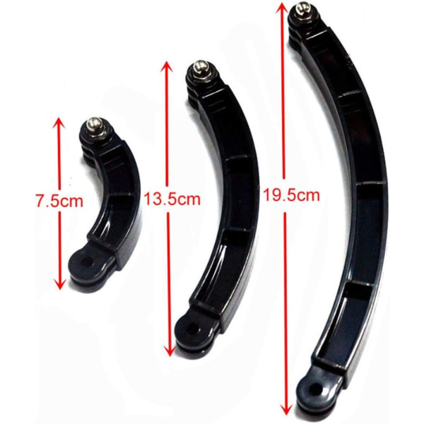 3 i 1 Arm Extension Arm (3 længder: 7,5/13,5/19,5 cm) Hjelmholder