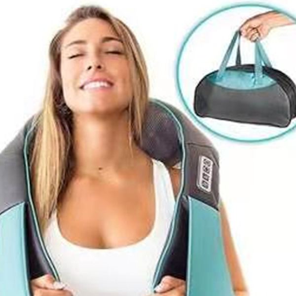 Shiatsu nack-, axel- och ryggmassageapparat med värme - djupvävnadsmassage