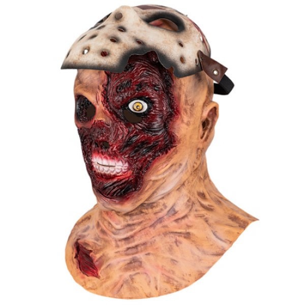 Skummel Jason Hockey Maske Latex Maske Full Head Halloween Cosplay