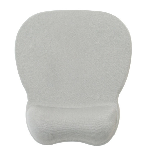 Grå musematte med ergonomisk håndleddsstøtte, musematte med minnefo