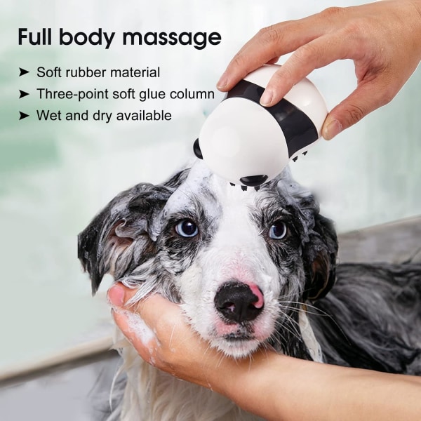 Hundebadebørste, Advanced Pet Grooming Brush, Wet and Dry Soft Sil