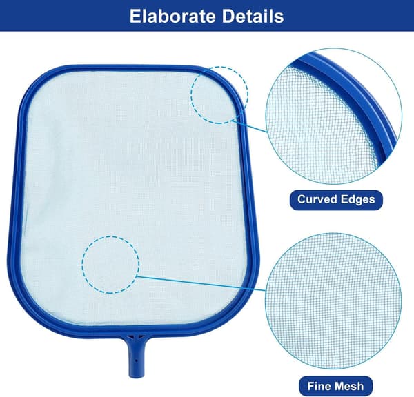 Ytskiktningsnät för pool, Hållbart poolunderhållsset med 31 cm x 34 cm