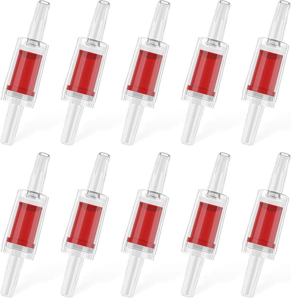 Tilbagevendende ventil til akvarie-luftpumpe, envejs-tilbagevendende ventil 0,5 cm luft