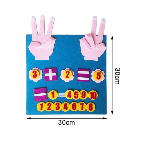 Kid Montessori Leksaker Filt Finger Numbers Math Toy Barn Räkna