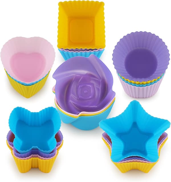 Genanvendelige silikonebagekopper, muffinbagekopper, cupcake-liner