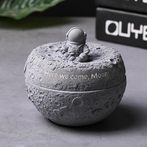 Måne Astronaut Askkopp Kreativ Anti Fly Ash Hushåll
