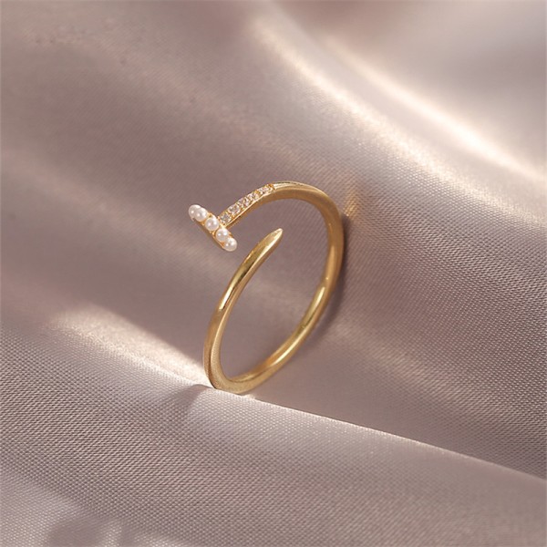 Klassisk design fint smycke Mikro-set zirkon lyxiga ringar för kvinnor