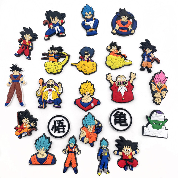 22 kpl Dragon Ball -aiheiset Crocs-kengänkorut DIY-tukikohdan sandaaleille D