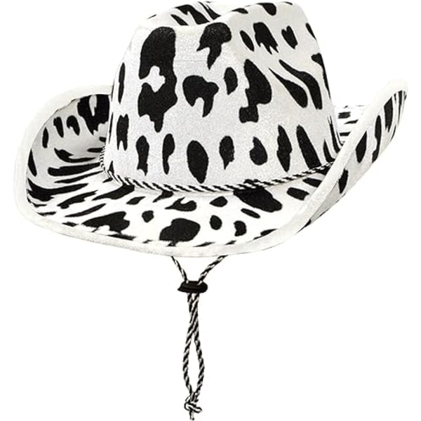 Herr Cow Print, Vit/Svart-Tema, För Western-Tema Vilda Västern