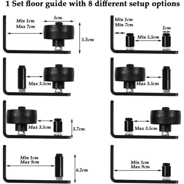 8 in 1 Floor Guide Adjustable Sliding Door Guide Floor Guide Wall