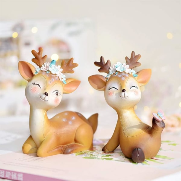 Resin crafts car decoration interior creative sika deer home deco