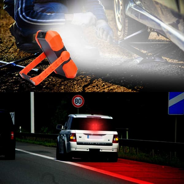 Oppladbar LED-flomlys USB solcellepanelet ladested