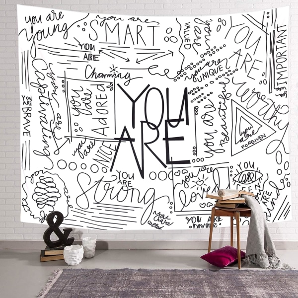 Citat Du är väggtapet, inspirerande väggkonst Positiv Sayi