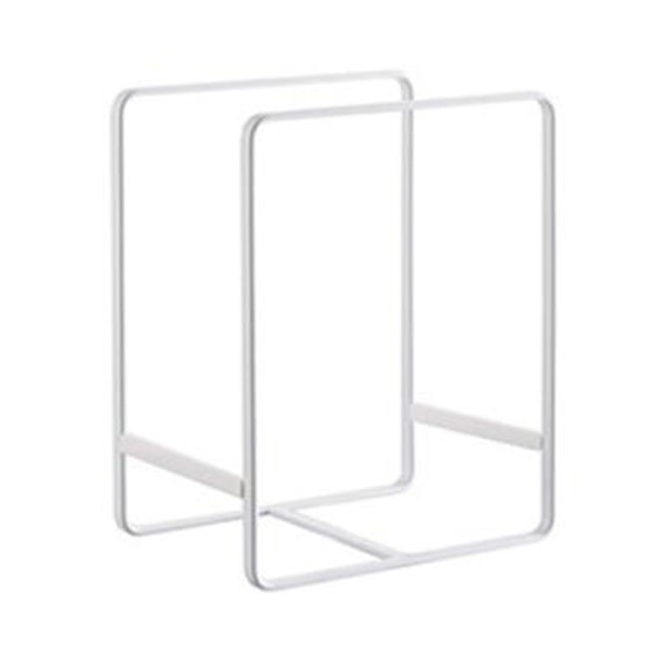 Hvit(L) 2 stk Multifunksjonell Oppvaskstativ Metalltallerkenholder Loksstativ