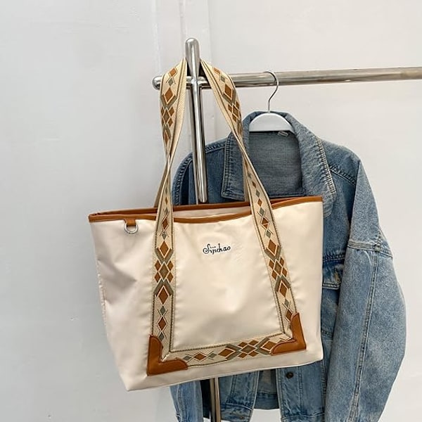 Dam Tote Bag Stor Axelväska Vattenavvisande Lätt Vikt N