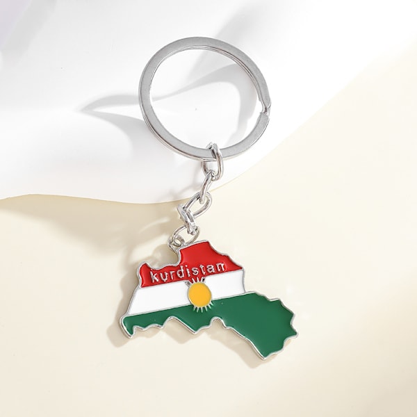 Kurdistan Kort og Flag Vedhæng Halskæde til Par Mænd Kvinder Eth
