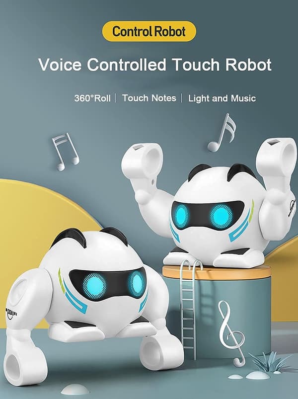 Liten sten Baby Toy 3-12 år, Touchable Interactive Rolling Rob