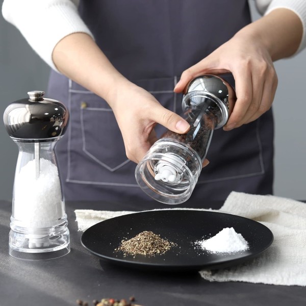 Salt och pepparkvarn påfyllningsbar, keramisk slipkärna, Sea Sa