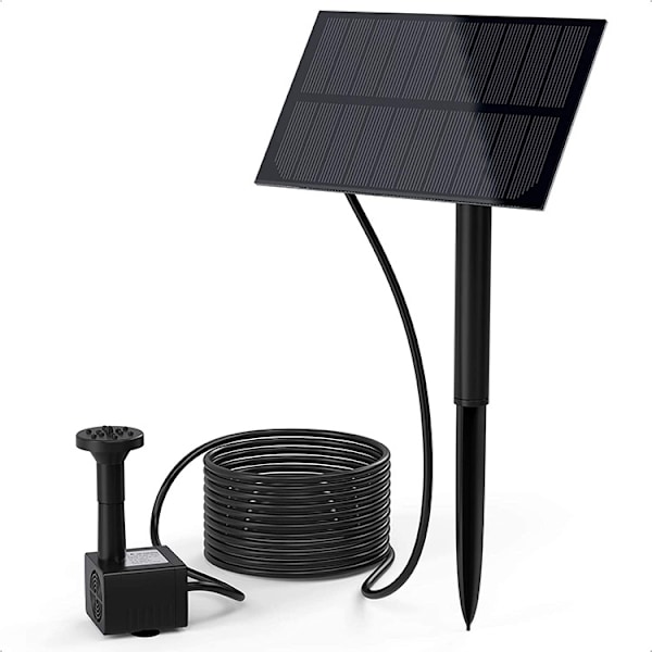 5W utomhus solfontän, solcellsdammpump, solvattenpump för