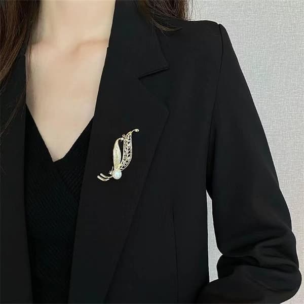 Blade Broche Perle Blinkende Diamant Corsage