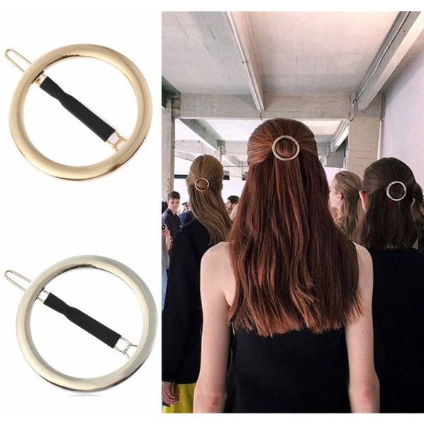 2 minimalistiske hårspenner for damer og jenter, ny design hul C