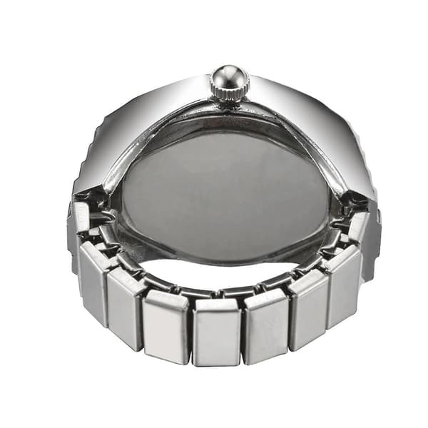 Finger Ring Ur Form Stretchy Unisex Pointer Rund Skive Quartz