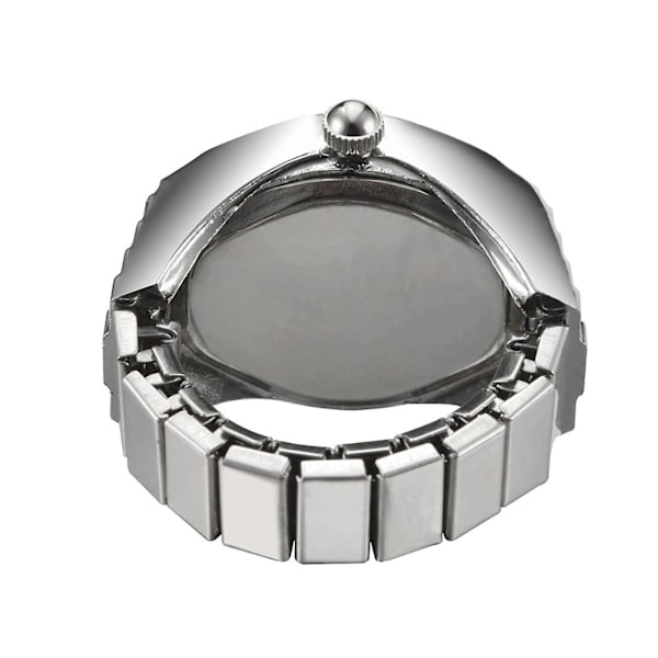 Finger Ring Watch Shape Stretchy Unisex Pointer Round Dial Quartz