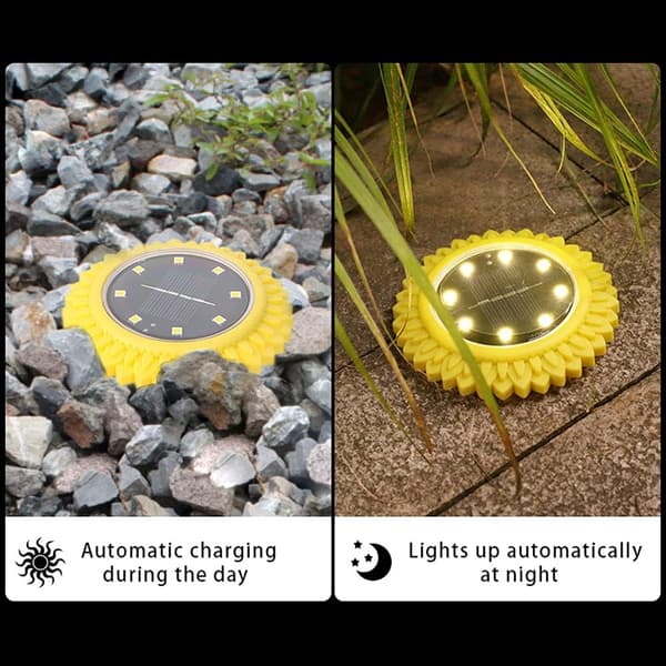 LED Vandtætte Solcellelamper - Udendørs Undergrundsbelysning