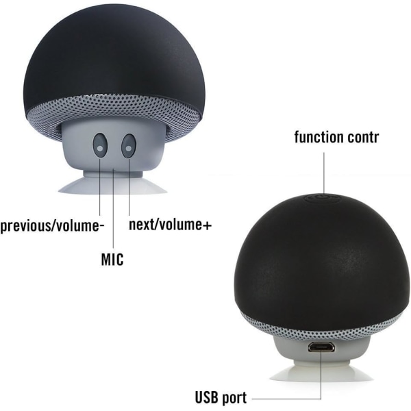 Mini-sieni kannettava langaton Bluetooth V2.1 -kaiutin ja puhelin