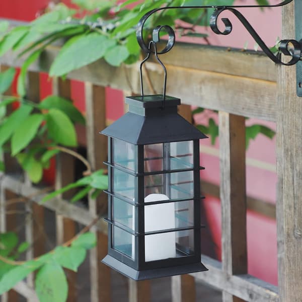 2 udendørs solcelle lanterne have solcelle lampe vandtæt retro plast