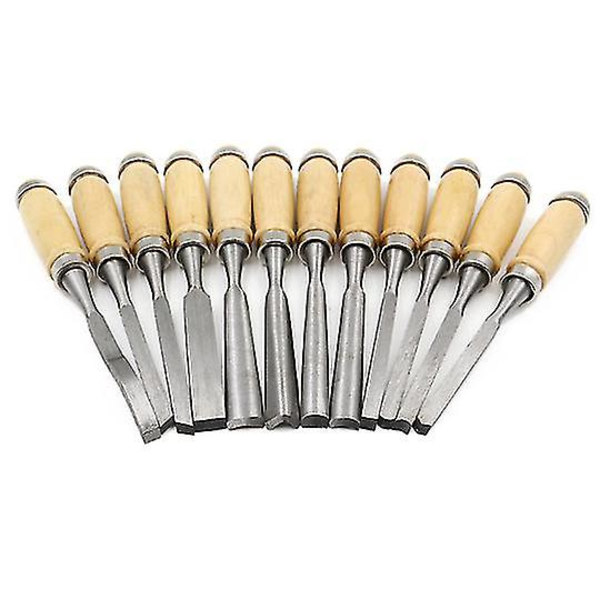 12-pack Träbearbetningsverktyg Mejslar Set Rotkarvningsverktyg Träbearbetning
