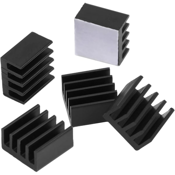 Sort Aluminium Heatsink Radiator Kit til Raspberry Pi 3, Pi 2, Pi