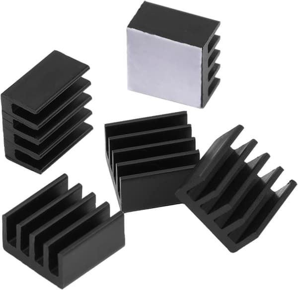 Svart aluminium kylfläns radiatorsats för Raspberry Pi 3, Pi 2, Pi
