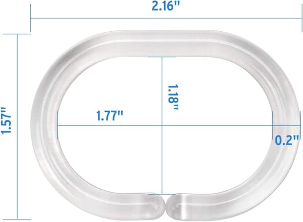 Plast duschdraperi ringar krokar, duschdraperi ringar krokar, 2