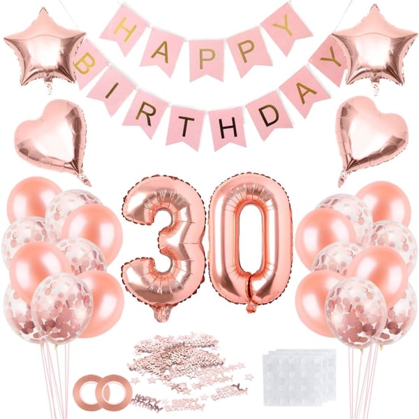 30 fødselsdag, 30 fødselsdagsdekoration, 30 ballondekoration, 30 Ba