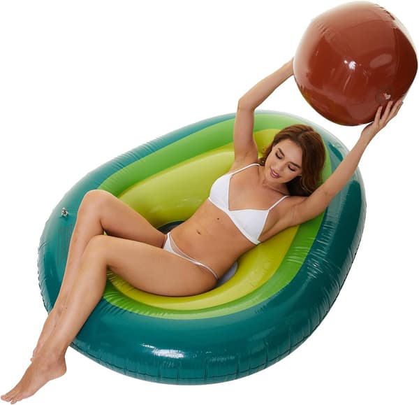 Oppustelig Avocado Pool Float - med Bold Vand Sjov Stor Blæs U