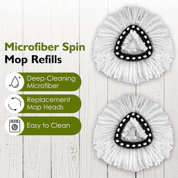 4-pack EasyWring Swivel Mop Refills - Qulable Mop Replacement Hea