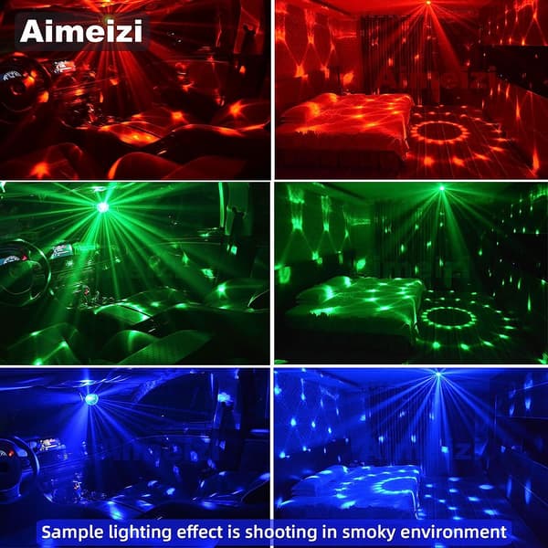 Glade Discofest-dekorasjoner med lys, USB LED Mini Disco