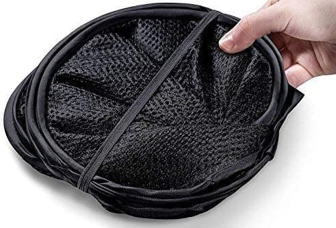 2-pak mesh pop-up vasketøjskurve (sort/navy) med bærbar, Du